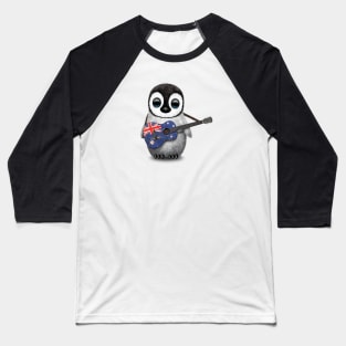 Baby Penguin Playing Australian Flag Guitar Baseball T-Shirt